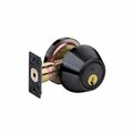 Tell Steel Entry Knob & Single Cylinder Deadbolt, Matte Black CL102906